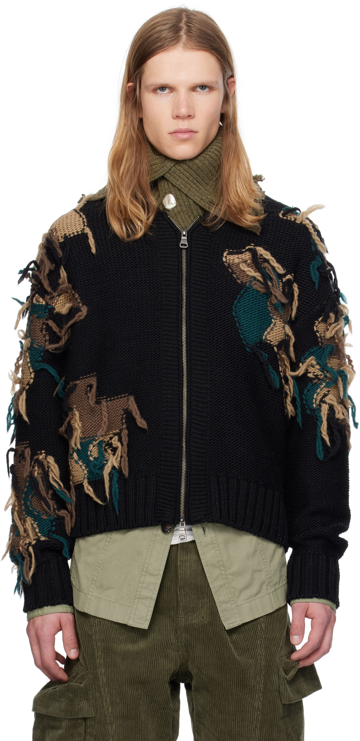 Sveter Andersson Bell Zip-Up Cardigan Čierna | atb1153m, 0