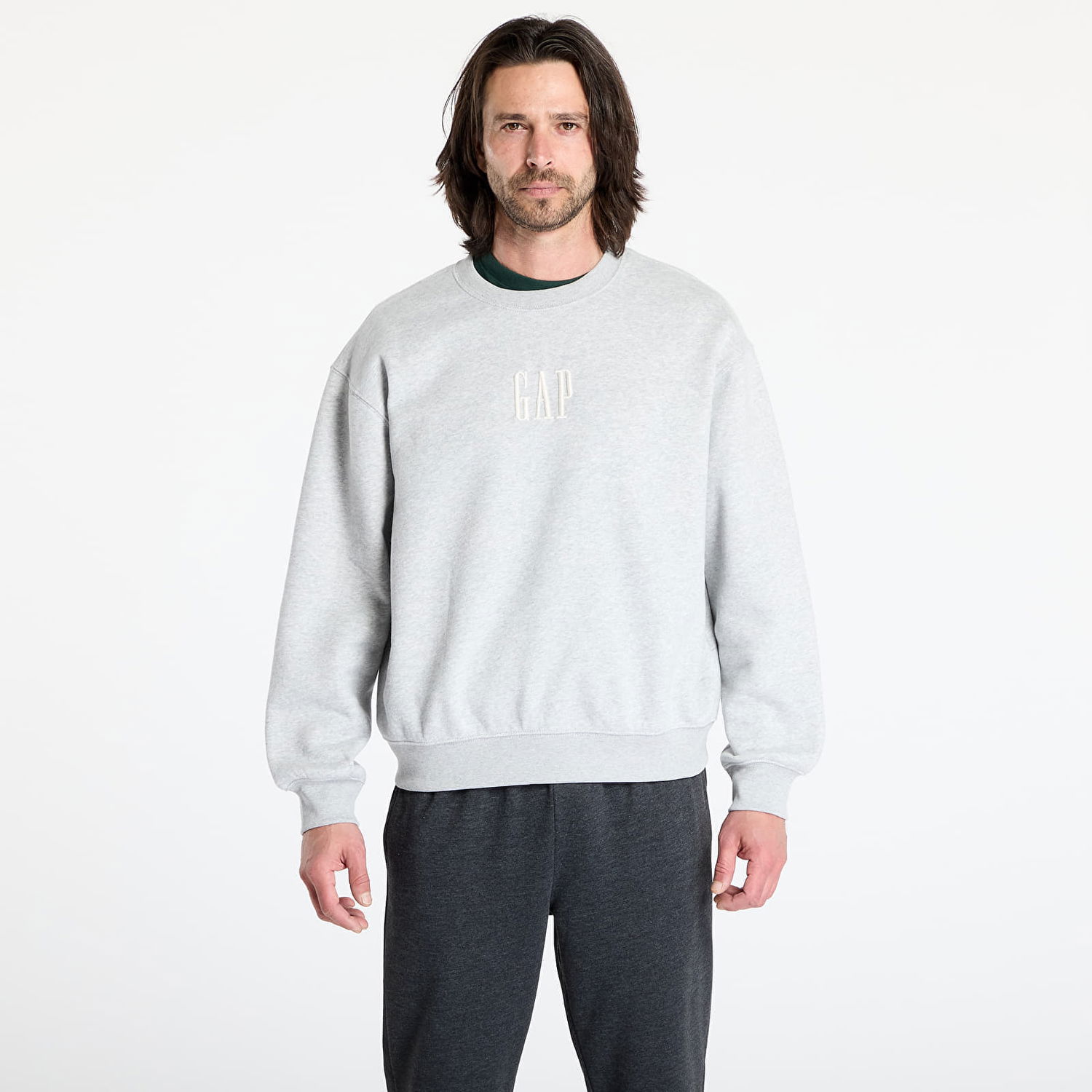 Mikina GAP GAP Corp Logo Crew Sweatshirt Šedá | 648026-01, 0