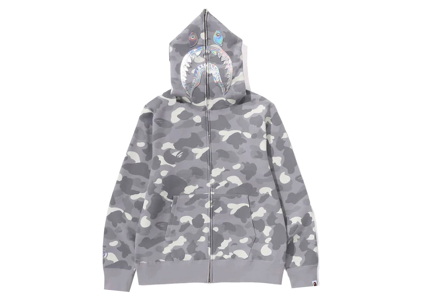 Mikina BAPE BAPE City Camo Shark Full Zip Hoodie Gray Šedá | 1K30-115-003, 0