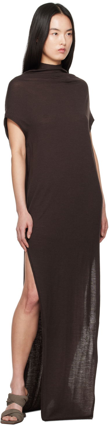 Šaty Rick Owens Rick Owens Hollywood SL Crater Maxi Dress Hnedá | RP01E7602 M, 3