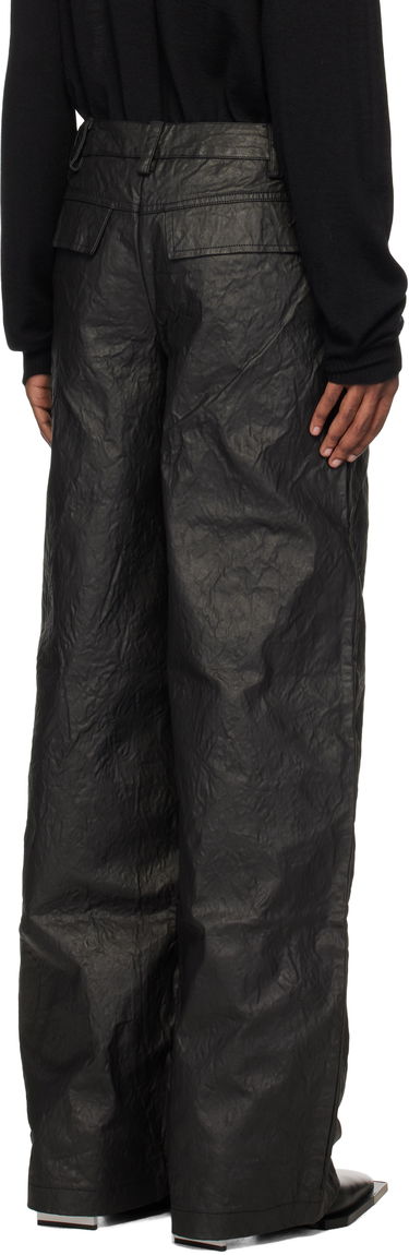 Nohavice HELIOT EMIL Armada Crinkled Wide Leg Trousers Čierna | AW24_M_10_178_BLK01, 2