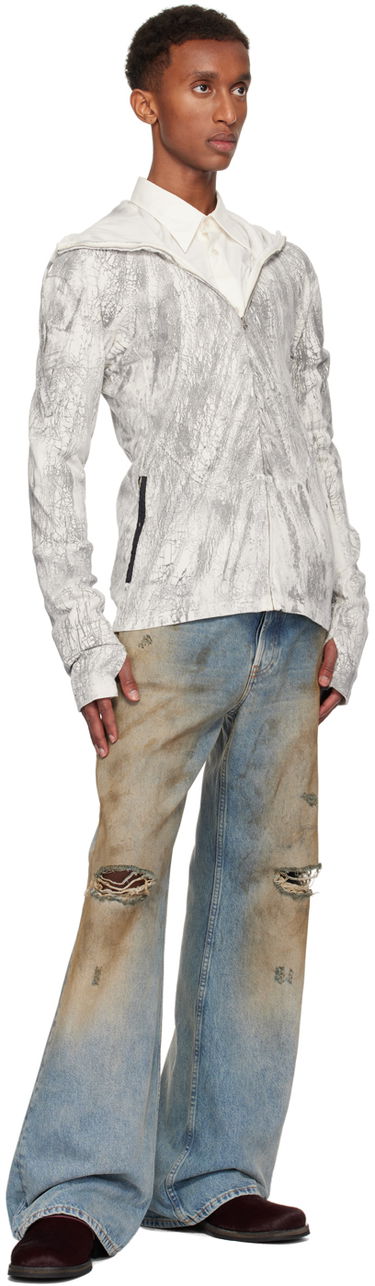 Mikina Acne Studios Acne Studios Dyed Zip Hoodie Šedá | BI0203-, 3
