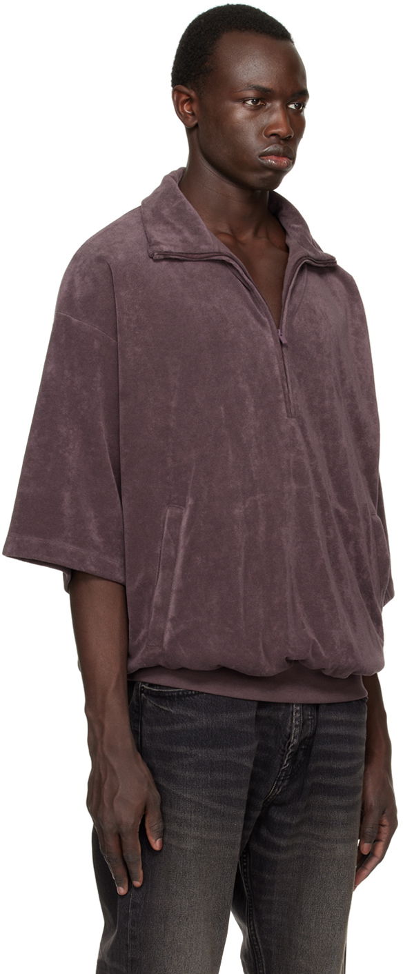 Mikina Fear of God ESSENTIALS Half-Zip Sweatshirt Vínová | 125BT224095F, 1