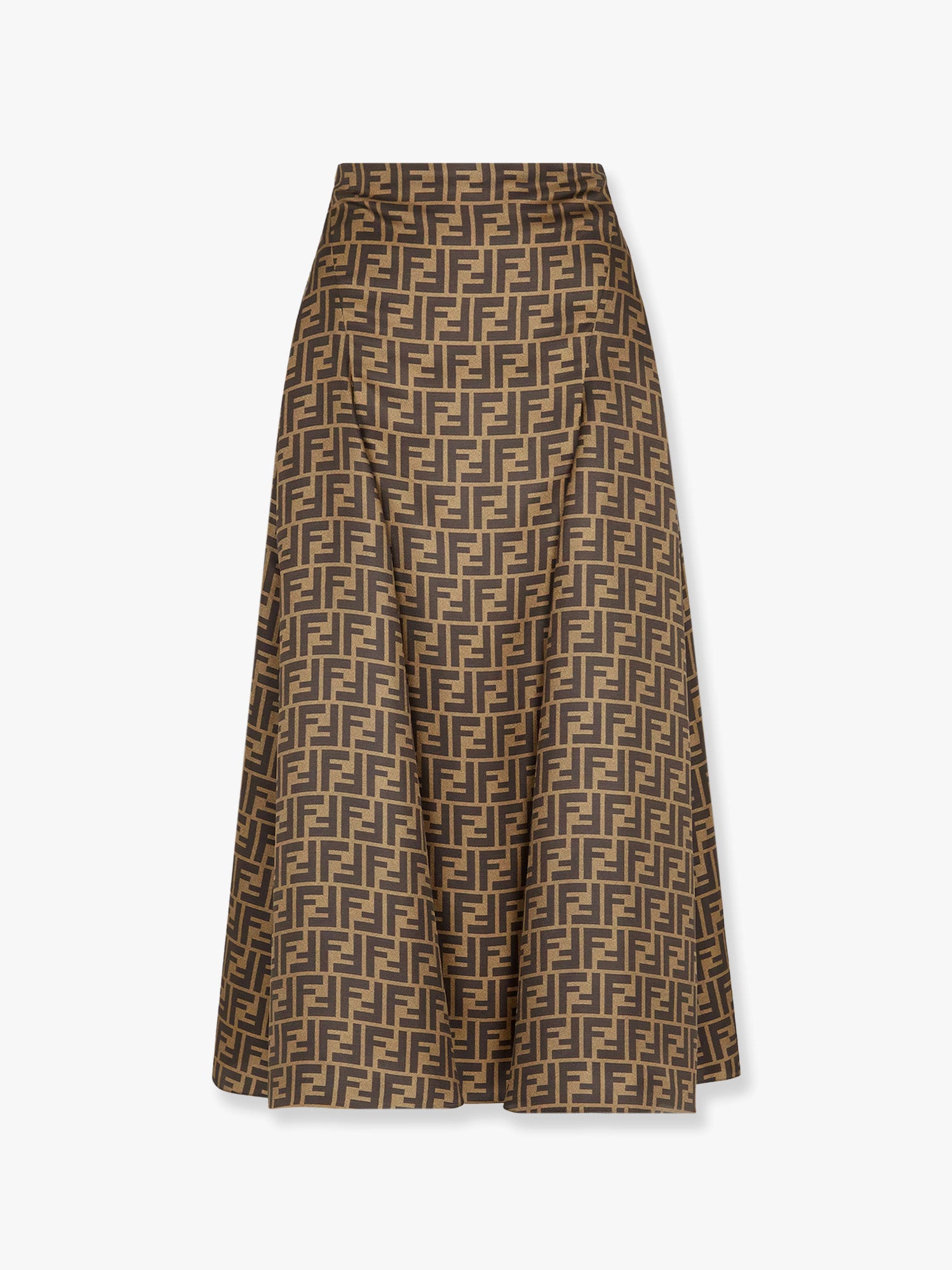 Sukňa FENDI Fendi FF Vertigo A-Line Midi Skirt Hnedá | FQ7601A8G3F1440, 0