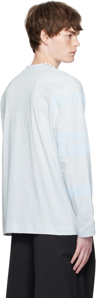 Tričko Simone Rocha Simone Rocha Daisy Chain Print Long Sleeve T-shirt Modrá | 5194P47P48-M 0569, 2