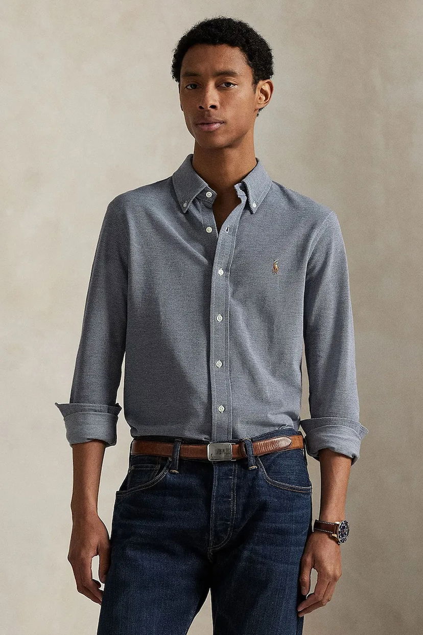Košeľa Polo by Ralph Lauren Polo Ralph Lauren Regular Fit Button-Down Shirt Šedá | 710979488