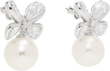 Náušnice SHUSHU/TONG YVMIN Edition Zirconia Butterfly Pearl Stud Earrings Biela | 24720WHT00DN2, 1