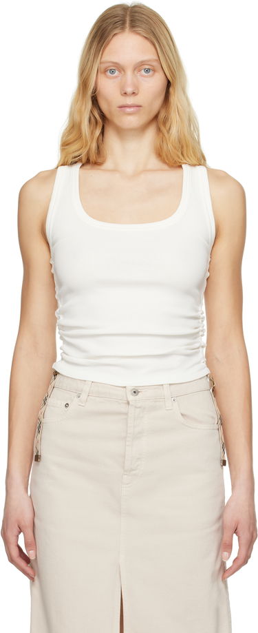 Tielko Burberry Burberry Festival Cotton Tank Top Biela | 8109197, 0