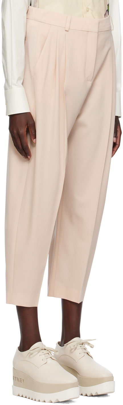 Nohavice Stella McCartney Stella McCartney Pleated Cropped Trousers Ružová | 5919643CU704, 1