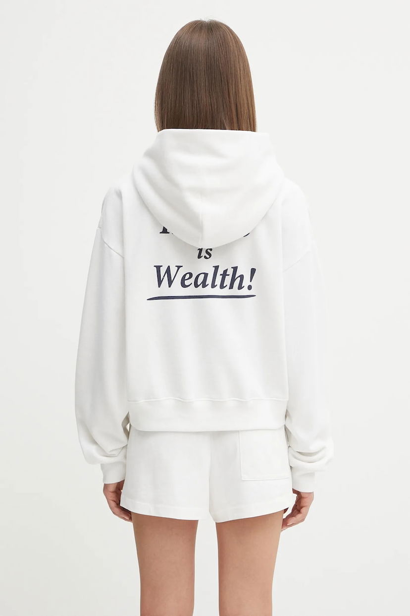 Mikina Sporty & Rich Sporty & Rich Health Is Wealth Soft Cropped Hoodie Biela | ST085625006WH01