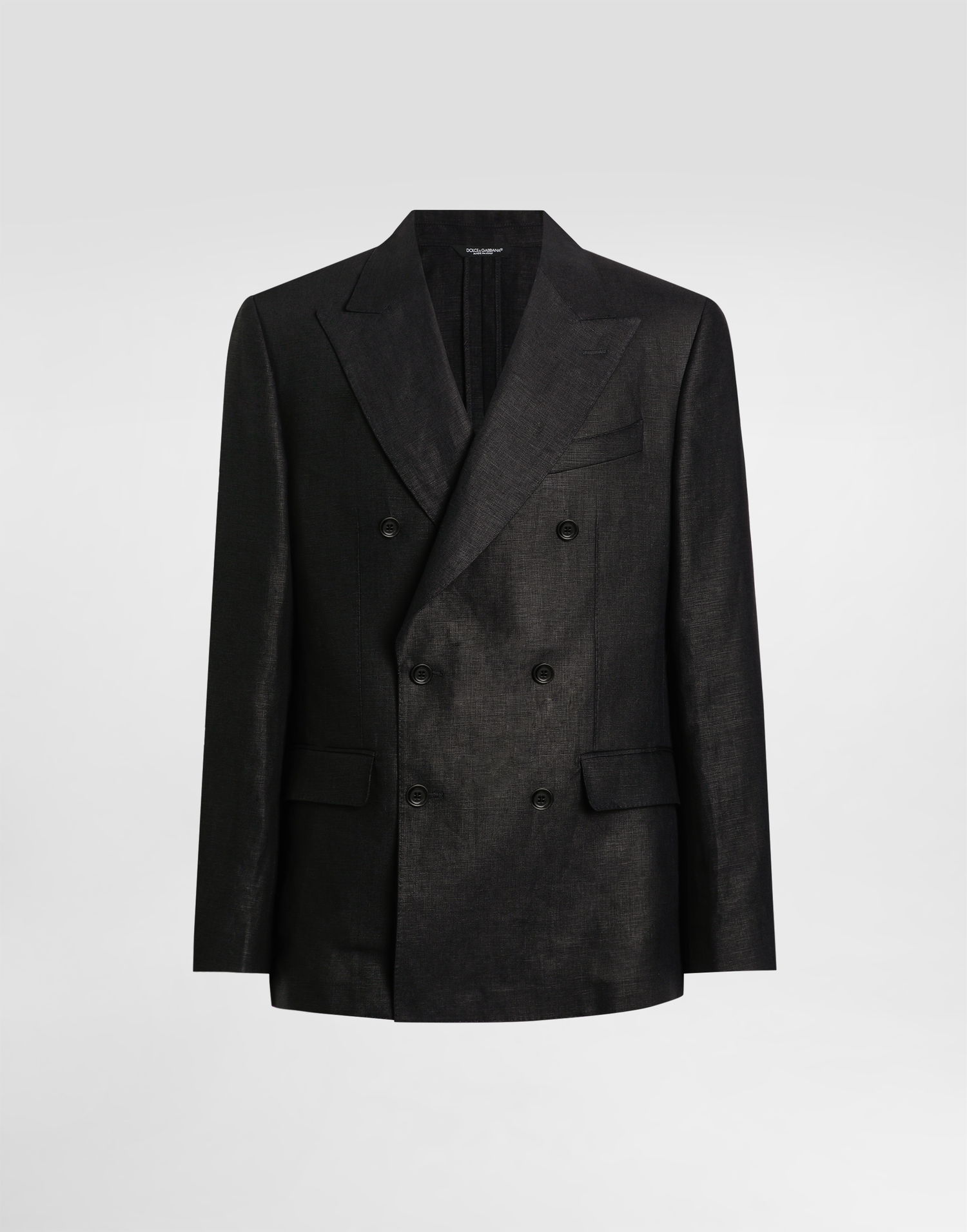Bunda Dolce & Gabbana Dolce & Gabbana Double-breasted Linen Jacket Čierna | G2QS7TFU4MCN0000, 0