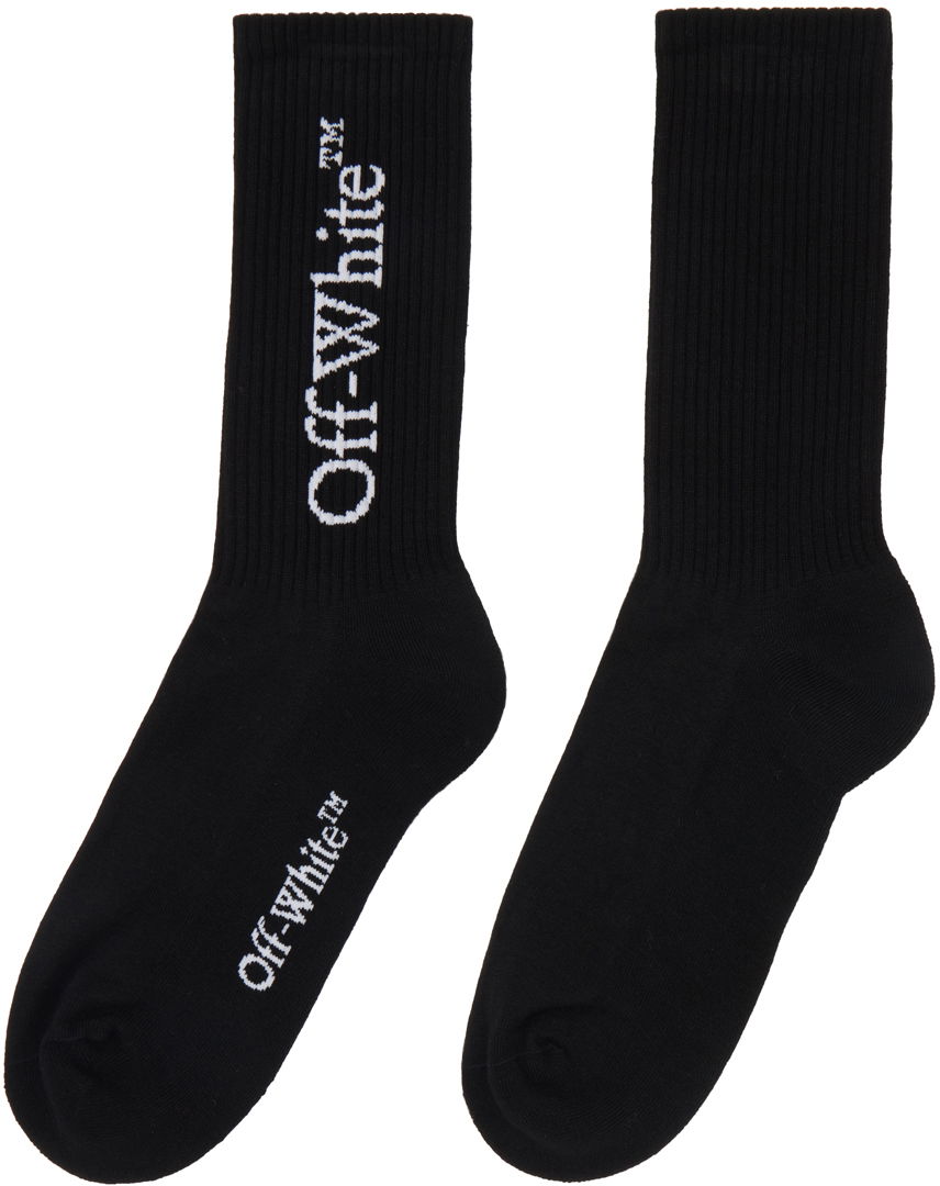 Ponožky Off-White Off-White Mid Calf Socks with Logo Čierna | OMRA085C99KNI0011001, 1