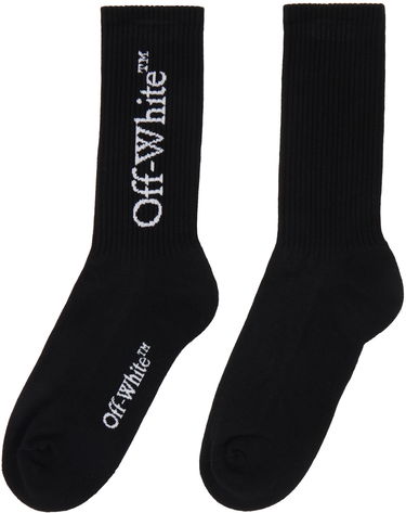 Ponožky Off-White Off-White Mid Calf Socks with Logo Čierna | OMRA085C99KNI0011001, 1