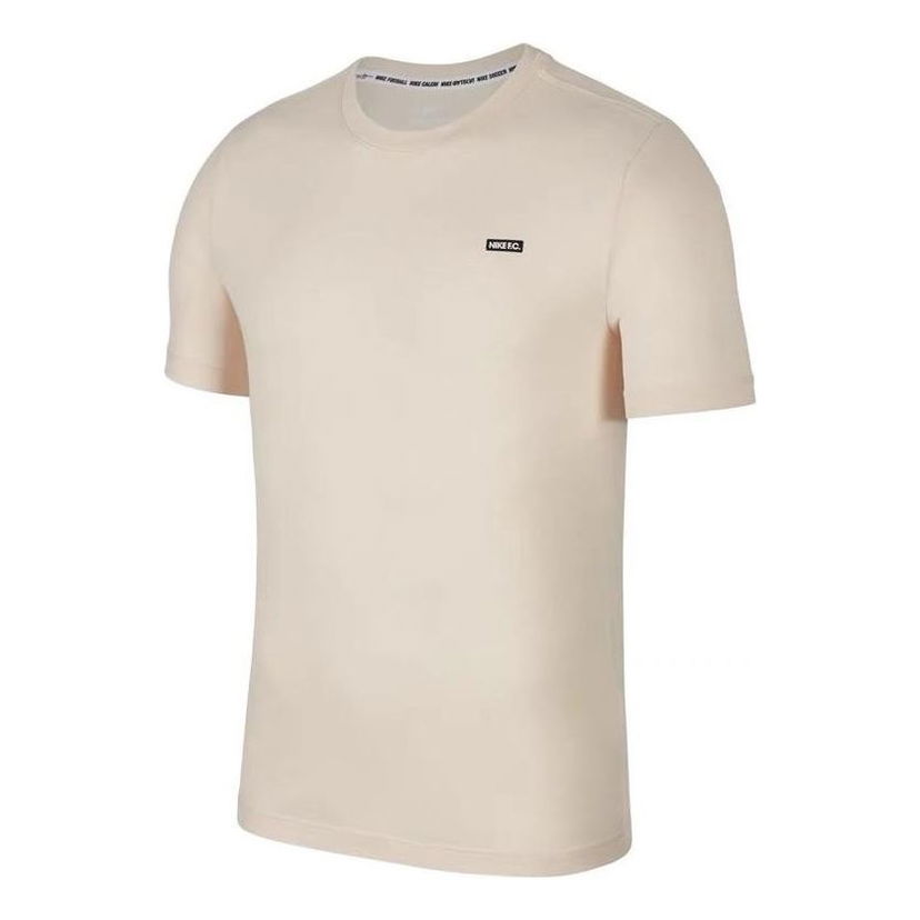 Tričko Nike F.C. Dri-Fit Solid Logo Round Neck Short Sleeve T-Shirt Béžová | BQ7681-838