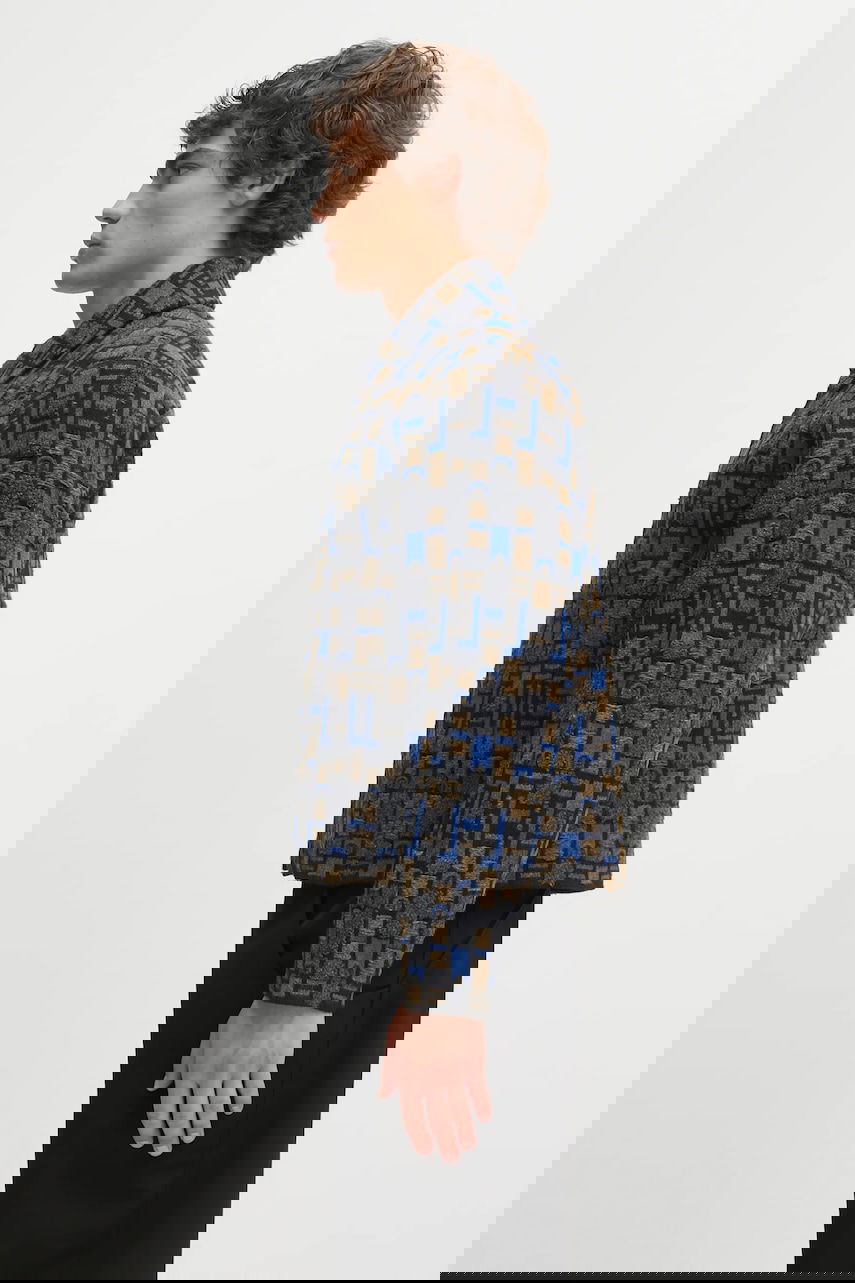 Sveter ADER ERROR Textured Geometric Knit Cardigan Rôznofarebný | BO01FWKT0706GR, 1