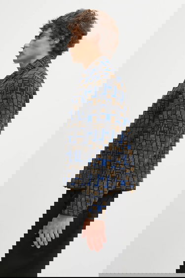 Sveter ADER ERROR Textured Geometric Knit Cardigan Rôznofarebný | BO01FWKT0706GR, 1