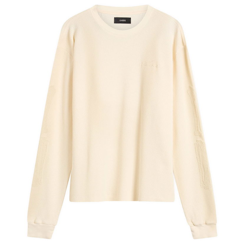 Tričko AMIRI Bones Waffle Knit Long Sleeve T-Shirt Béžová | AMTOJR1032-127