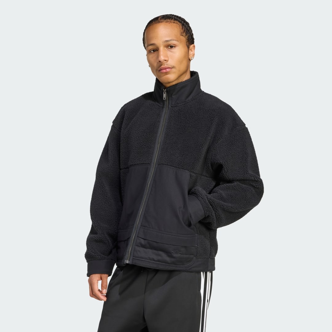 Bunda adidas Performance Premium Essentials Polar Fleece Zip-Up Jacket Čierna | JY2639, 0