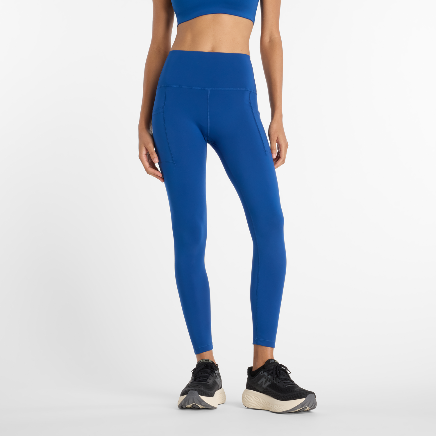 Legíny New Balance High-Waisted Pocket Workout Leggings Modrá | NBWP51268GAB, 0