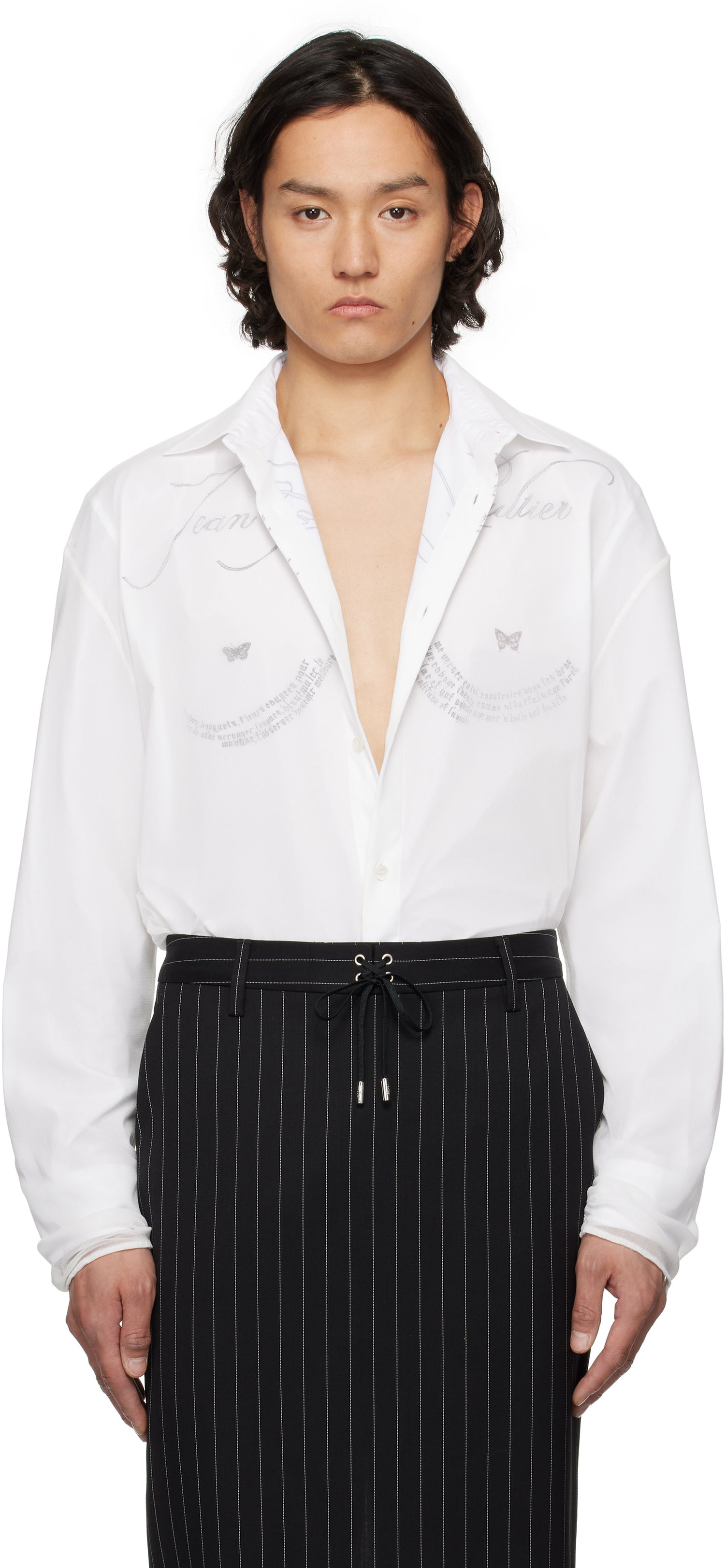 Košeľa Jean Paul Gaultier Jean Paul Gaultier 'The Tattoo Poem' Shirt Biela | 25/34-U-CH093-C586-0001, 0