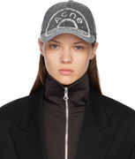 Distressed Denim Logo Cap