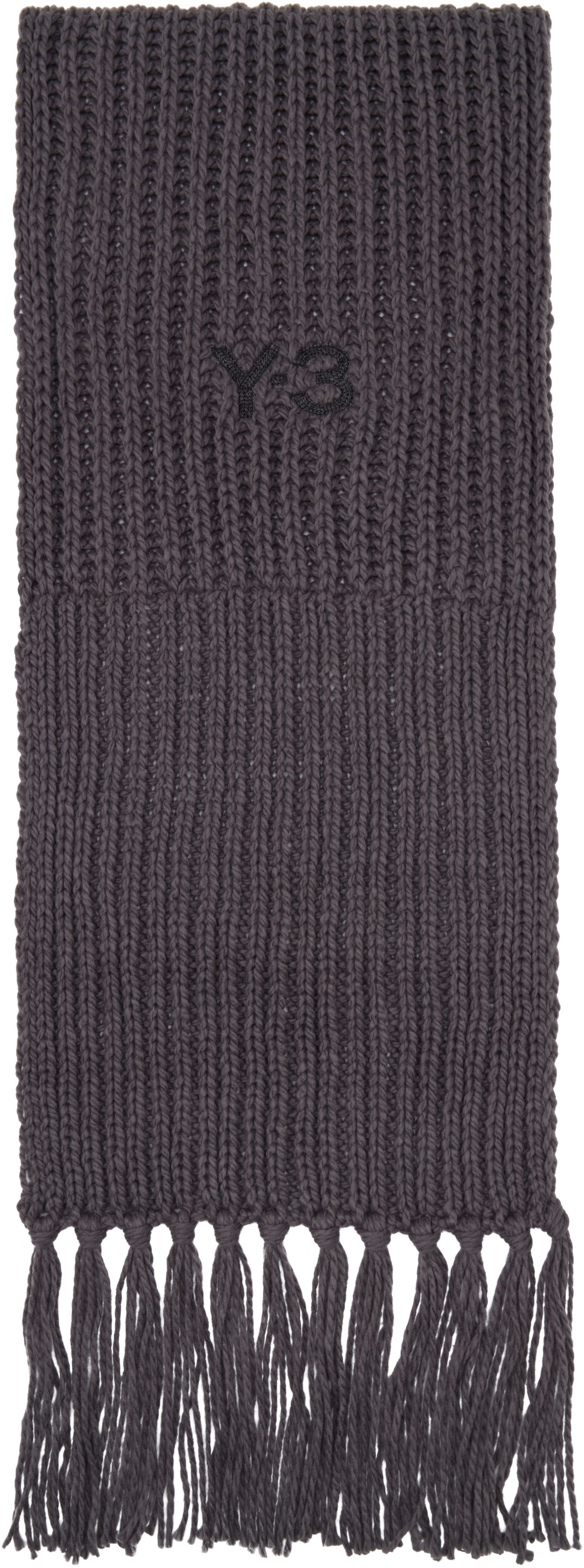 Šál Y-3 Y-3 Oversized Knit Scarf with Tassels Šedá | KC0413, 0