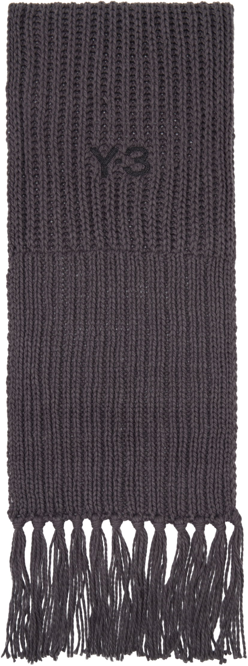 Šál Y-3 Y-3 Oversized Knit Scarf with Tassels Šedá | KC0413