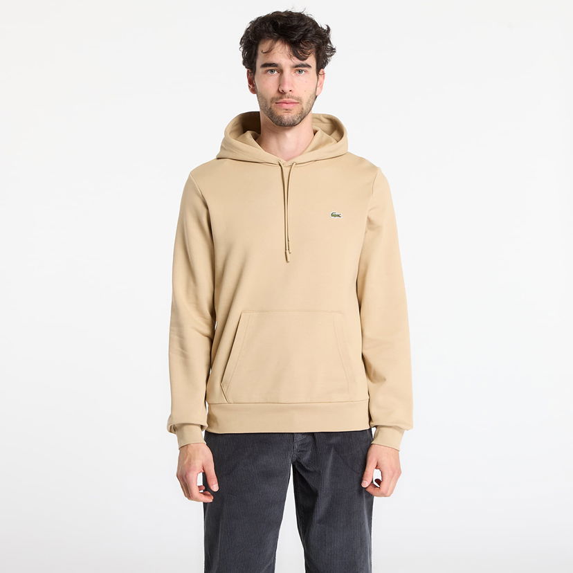Mikina Lacoste Hoodie with Kangaroo Pocket Béžová | SH9839 02S