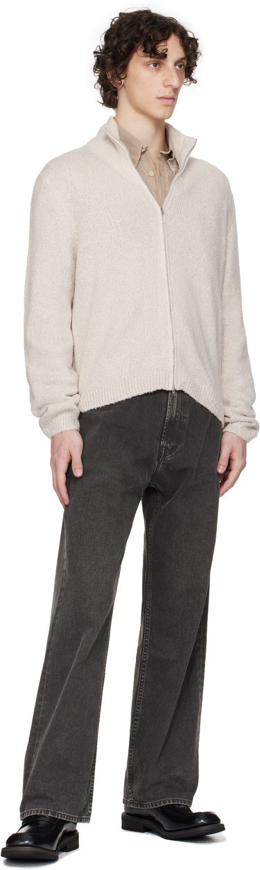 Sveter OUR LEGACY Our Legacy Float Funnel Zip Cardigan Béžová | M2253FO, 3