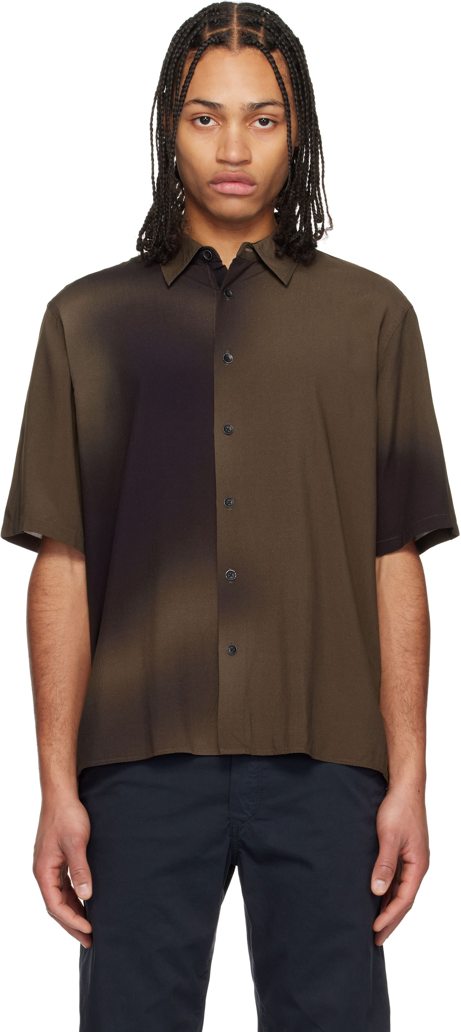 Košeľa rag & bone Rag & Bone Dalton Printed Shirt Hnedá | MBW24HA013PTML, 0
