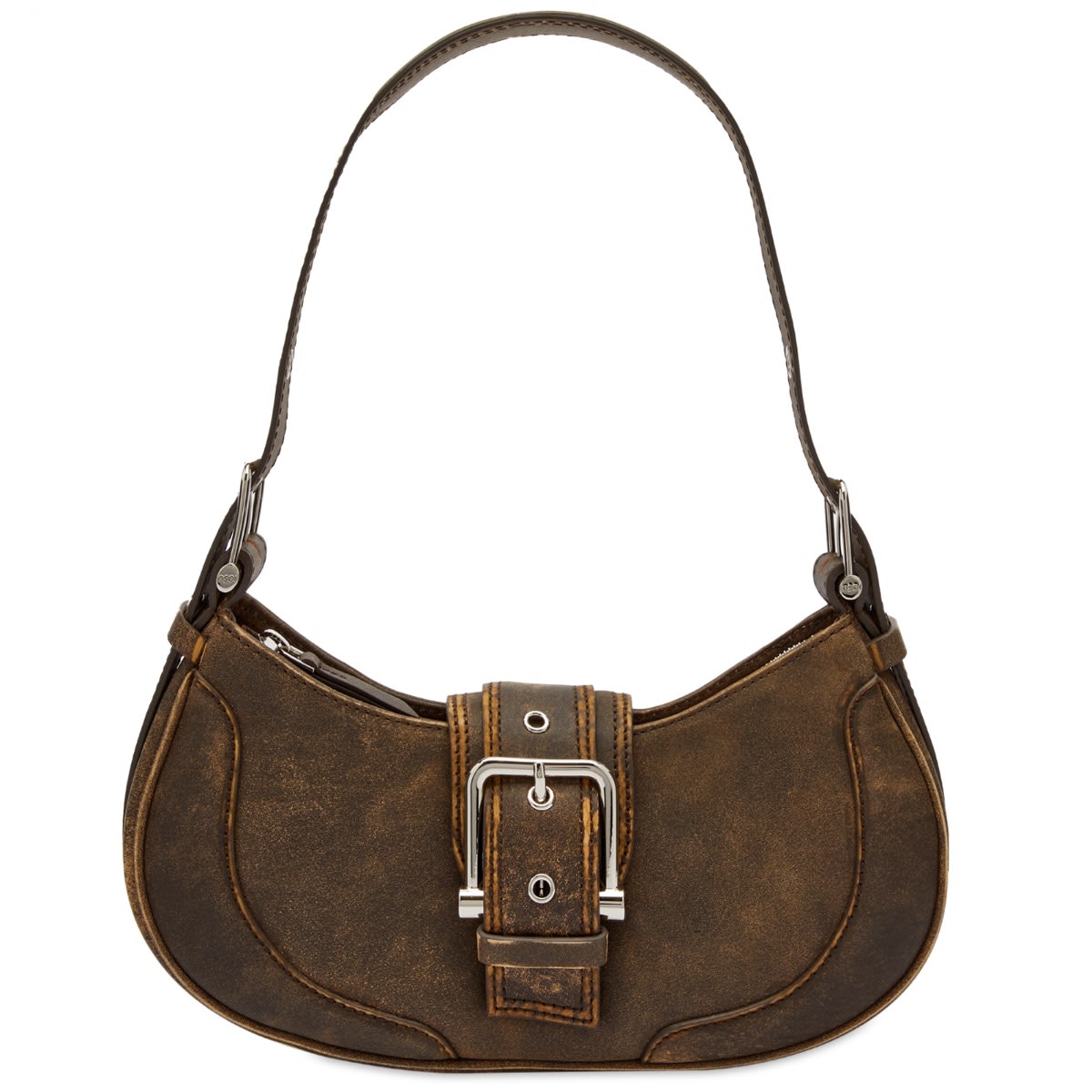 Taška cez rameno OSOI Vintage Brown Brocle Shoulder Bag Hnedá | 23SB050-02-13, 0