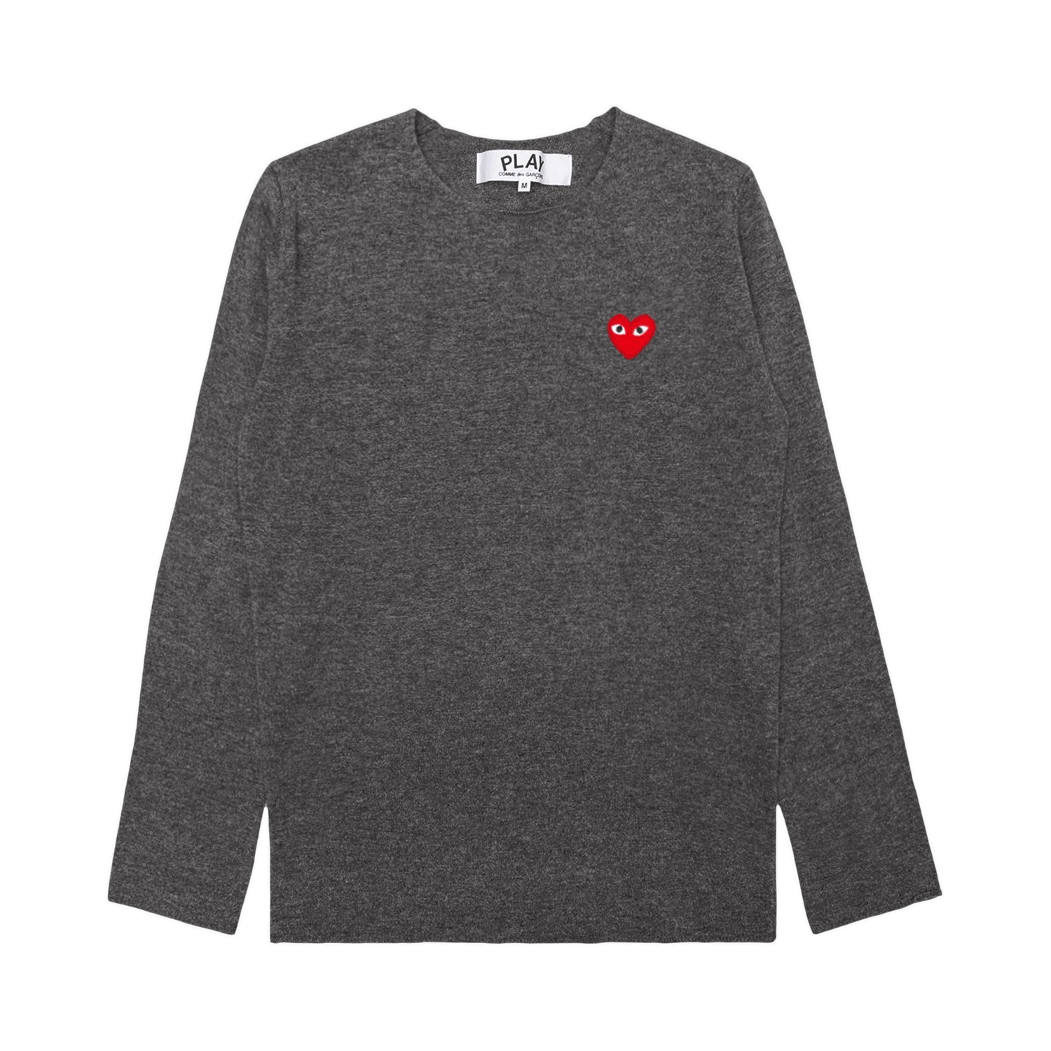 Sveter Comme des Garçons PLAY Red Heart Crewneck Šedá | AZ N068 051 3, 0