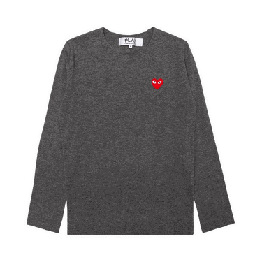 Sveter Comme des Garçons PLAY Red Heart Crewneck Šedá | AZ N068 051 3, 0