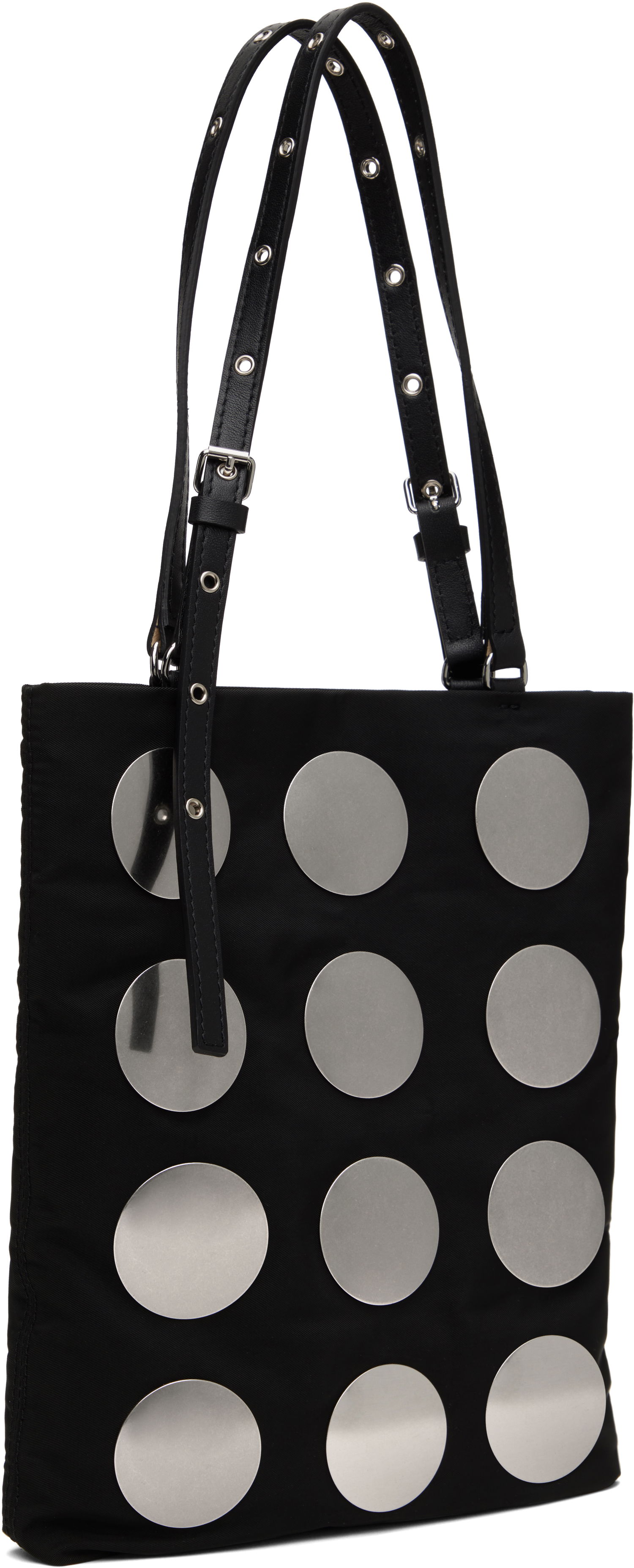 Tote bag We11done We11done Round Studded Mini Tote Čierna | WD-AB0-25-476-U-BK, 1