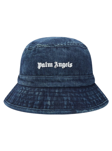 Klobúk Palm Angels Denim Logo Bucket Hat Modrá | PMLA033F22DEN0014501