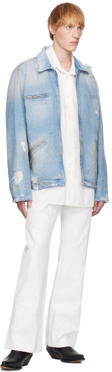 Bunda Maison Margiela MM6 Maison Margiela Distressed Denim Jacket Modrá | SH2AM0030 M30018, 3