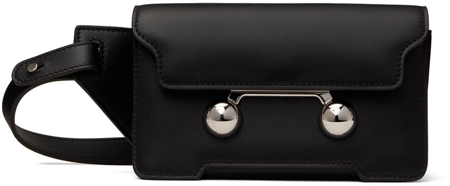 Ľadvinka Marni Marni Leather Trunkaroo Crossbody Bag Čierna | MUMQ0022U0 P6948, 0