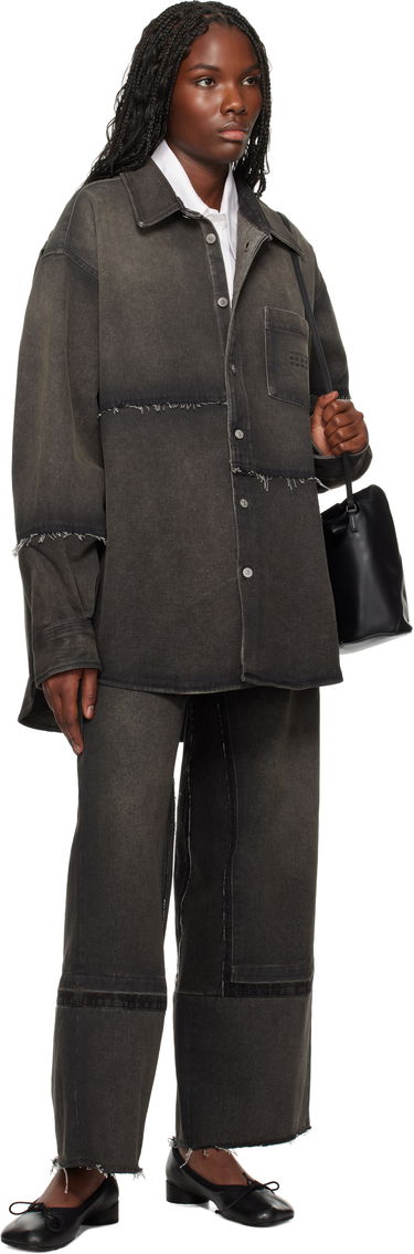 Košeľa Maison Margiela MM6 Maison Margiela Long-Sleeved Reconstructed Denim Shirt Čierna | SH2DT0009 S30848, 3