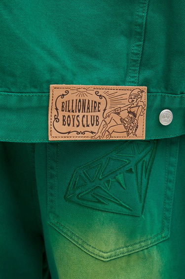 Bunda BILLIONAIRE BOYS CLUB Oversized Garment Dyed Denim Jacket Zelené | B24411, 3