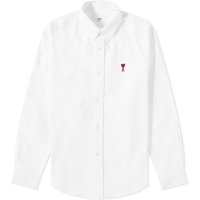 Košeľa AMI Button Down Logo Oxford Shirt Biela | BFUSH130-CO0031-168, 2