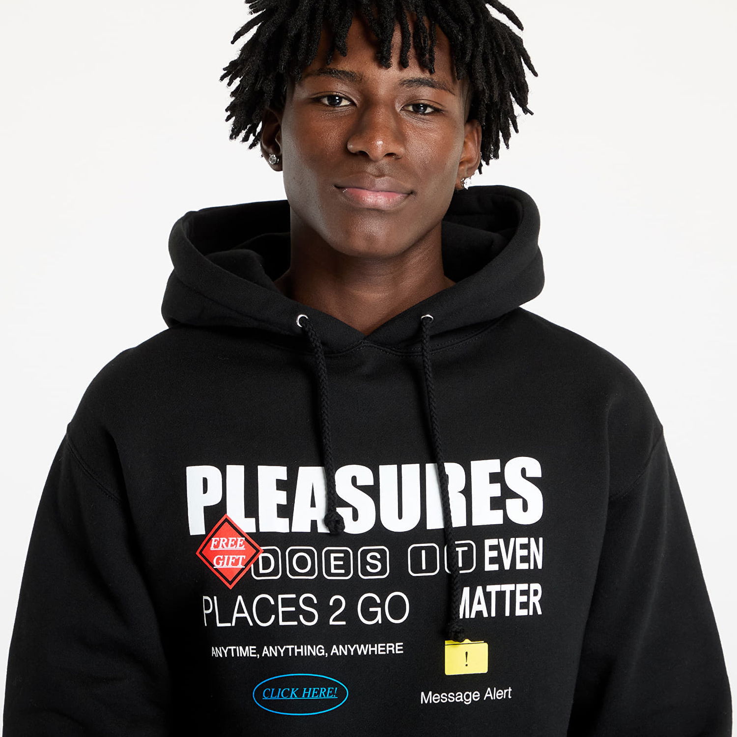 Mikina Pleasures Pleasures Grass Fed Hoodie Čierna | P24W043 BLACK, 1