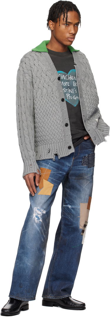 Džínsy Andersson Bell Andersson Bell Patchwork Printed Denim Jeans Modrá | apa789u, 3