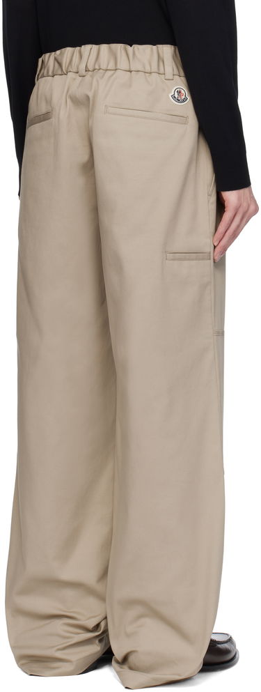 Nohavice Moncler Moncler Cotton Gabardine Trousers Béžová | K10912A0000657583, 2