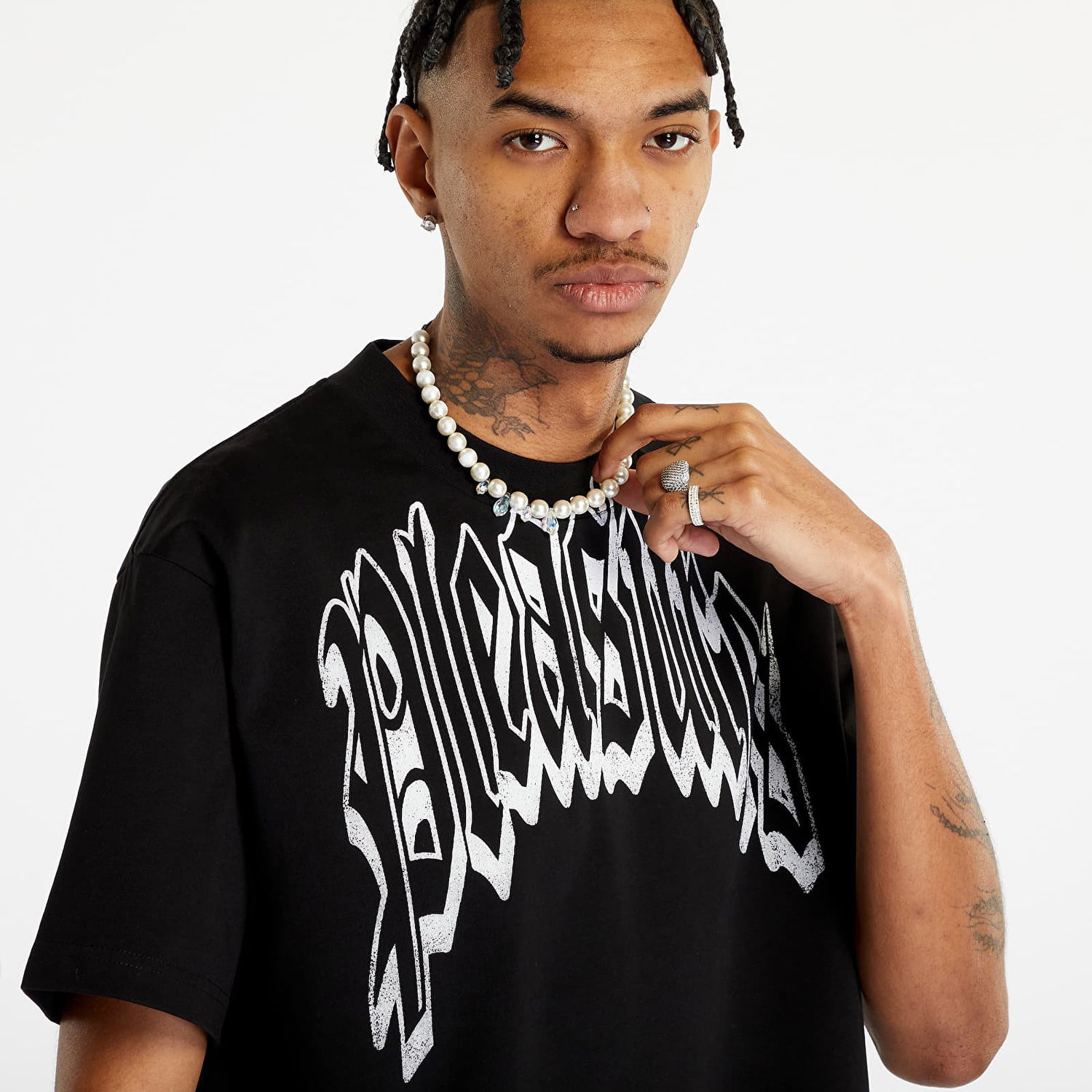 Tričko Pleasures Twitch Heavyweight T-Shirt Čierna | P23SP028 BLACK, 0