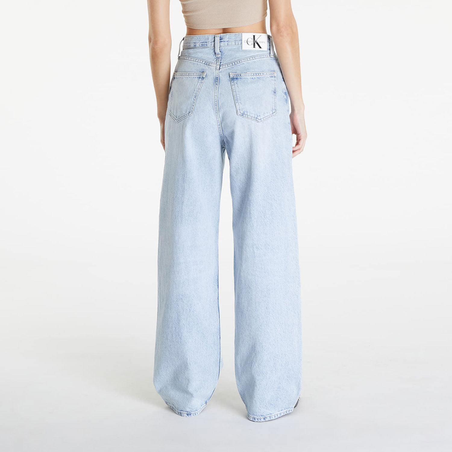Džínsy CALVIN KLEIN High Rise Relaxed Coated Jeans Denim Light Modrá | J20J223427 1AA, 1