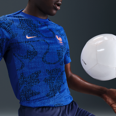 Dres Nike FFF Academy Pro Dri-FIT Pre-Match Short Sleeve Soccer Jersey Modrá | FZ9710-438, 3