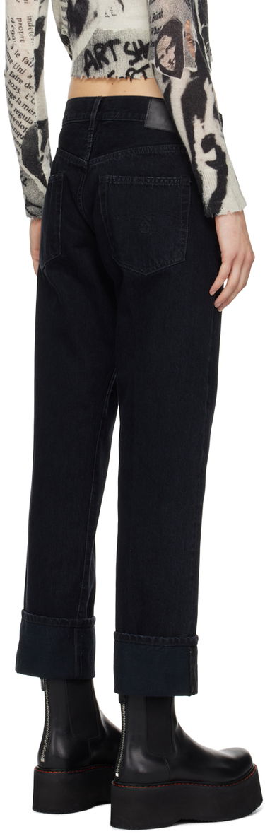 Džínsy R13 R13 Romeo Cuff Jeans Čierna | R13WD113-D184A, 2