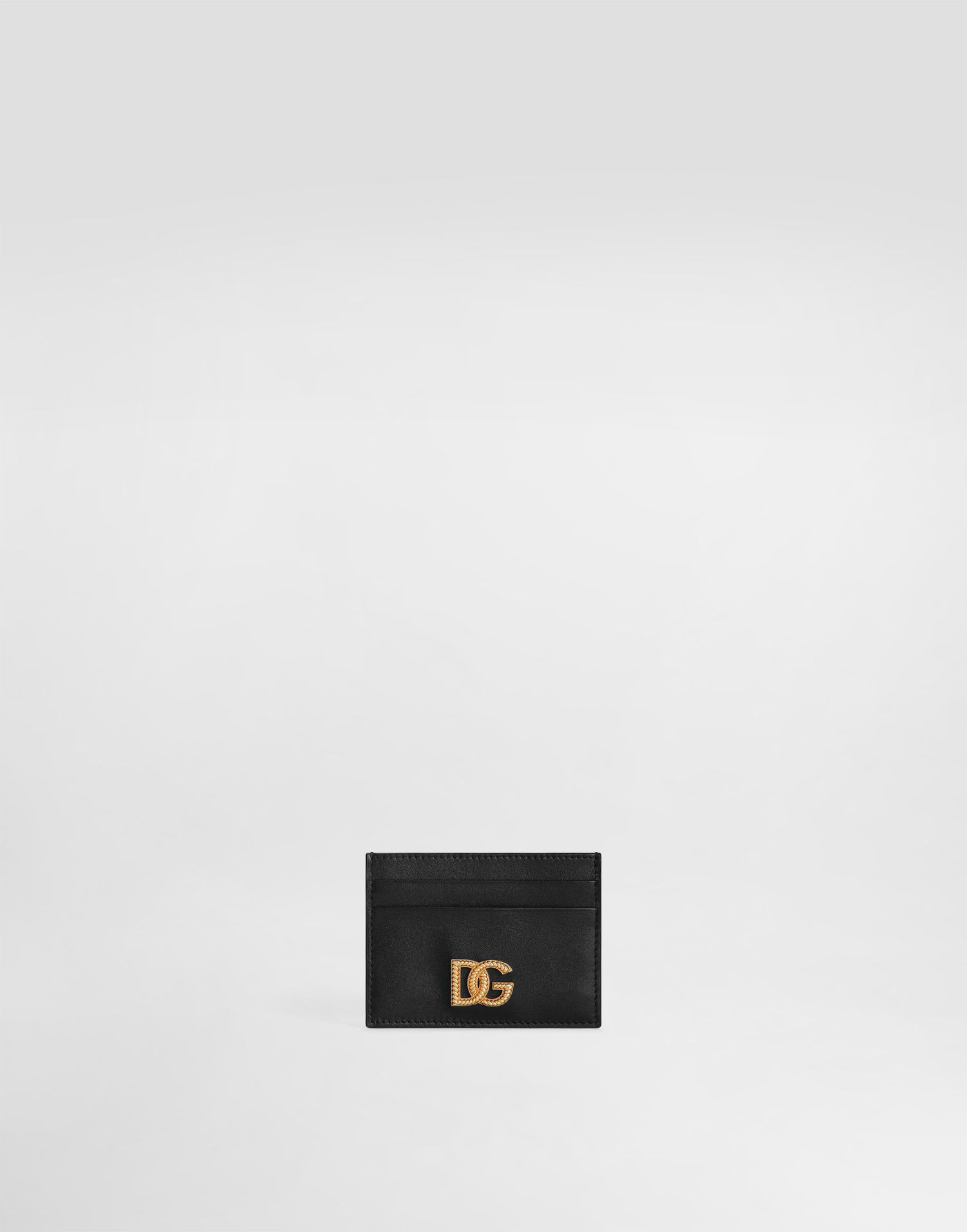 Peňaženka Dolce & Gabbana Woven Dg Logo Leather Card Holder Čierna | BI0330AK27480999, 0