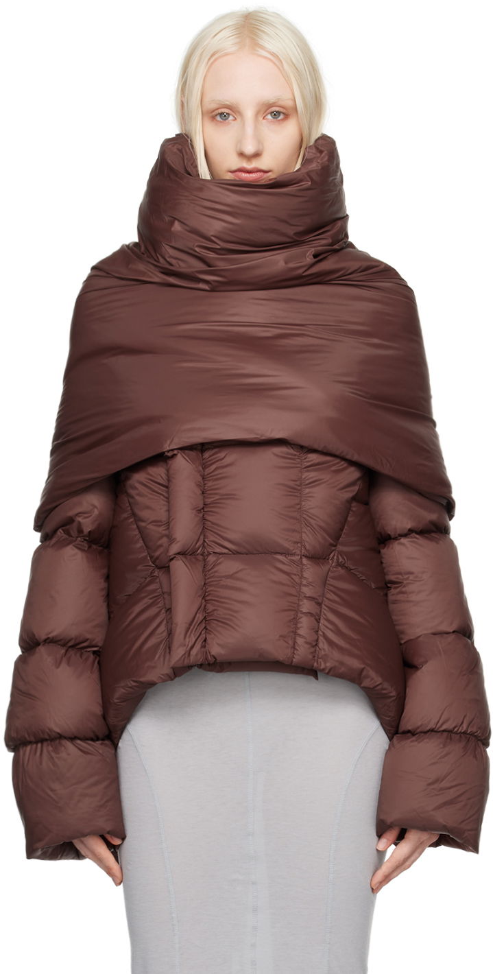 Oblečenie Rick Owens Brown Porterville Cowl Scarf Hnedá | RP02D3443 NP