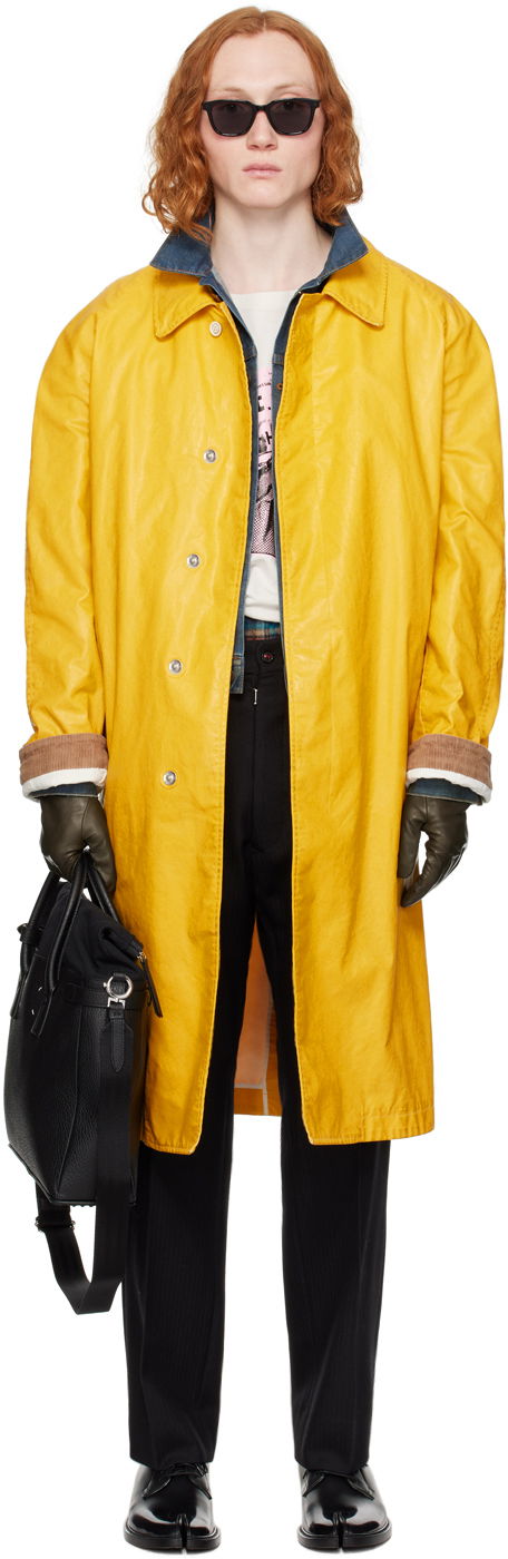 Kabáty Maison Margiela Smudge Trench Coat Žltá | S50AH0130 S48398, 0